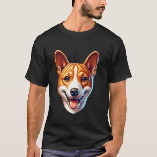 Happy Basenji Dog Lover Cute Puppy Face T-Shirt