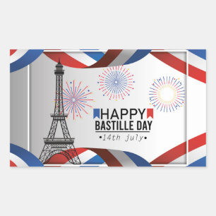 Happy Bastille Day - 14th July Rectangular Sticker