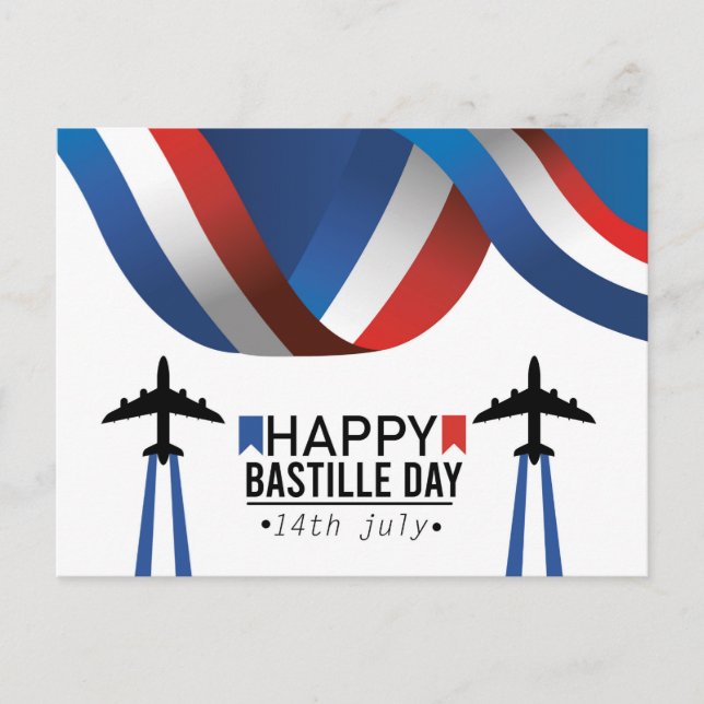 Happy Bastille Day France Postcard (Front)