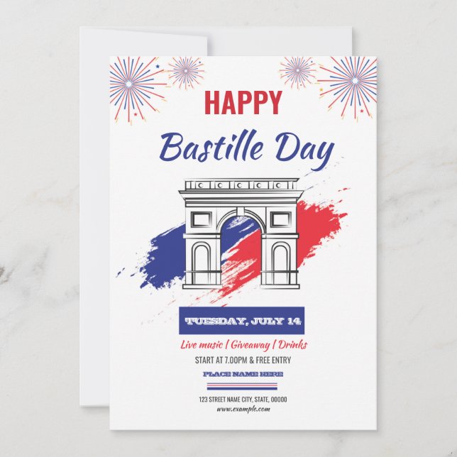 Happy Bastille Day Template (Front)