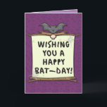 Happy Bat-Day Halloween Birthday Card<br><div class="desc">Check out the rest of the Happy Planet Parties Halloween Collections for more spooky designs!</div>