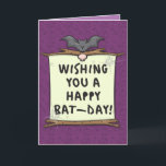 Happy Bat-Day Halloween Birthday Card<br><div class="desc">Check out the rest of the Happy Planet Parties Halloween Collections for more spooky designs!</div>