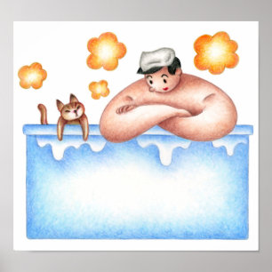 Happy bath time. poster