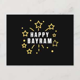 Happy Bayram Islam Muslim Allah Mosque God Gift Postcard