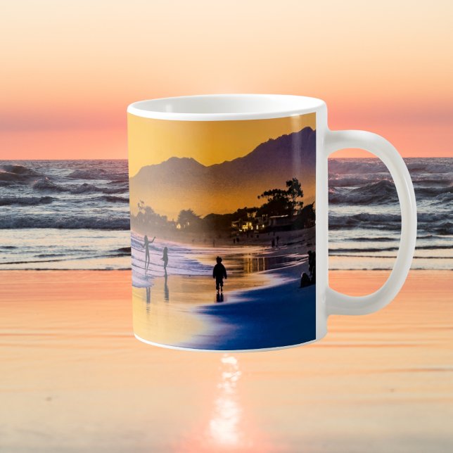 Happy Beach Dancer at Sunset Coffee Mug (Creator Uploaded)