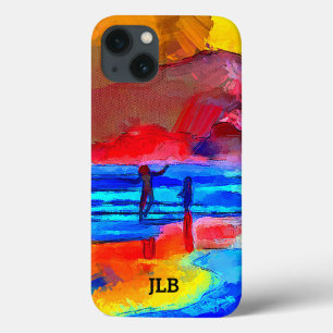 Happy Beach Dancer Primary Colours iPhone 13 Case