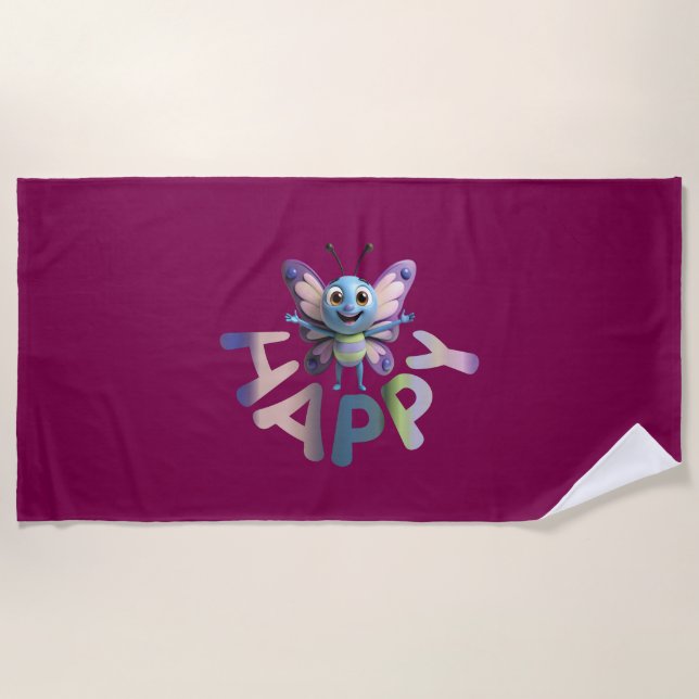 HAPPY BEACH TOWEL (Front)