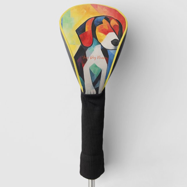 Happy Beagle Dog 03 - Kaori Golf Head Cover (Front)