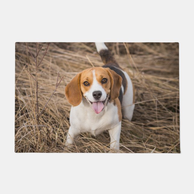 Happy Beagle Doormat (Front)