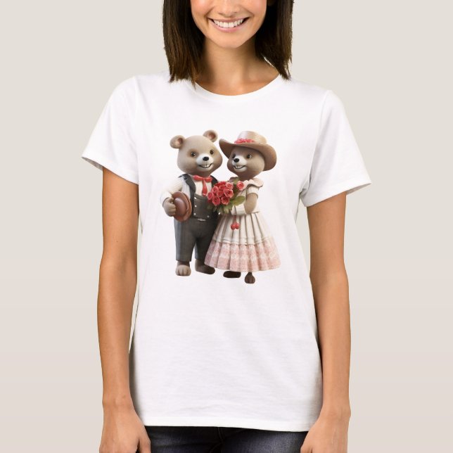 Happy Bear Couple T-Shirt (Front)