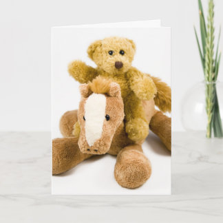 Happy Bear Day - Horse ride Card