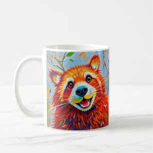 Happy Bear Expressive abstract animal art  Coffee Mug