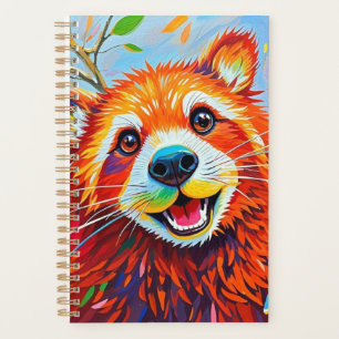Happy Bear Expressive abstract animal art Planner