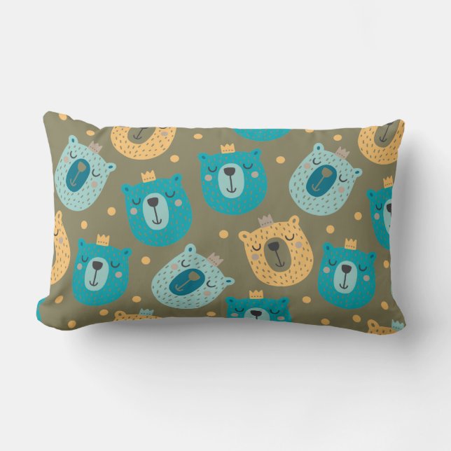 Happy Bear Kings Lumbar Cushion (Front)
