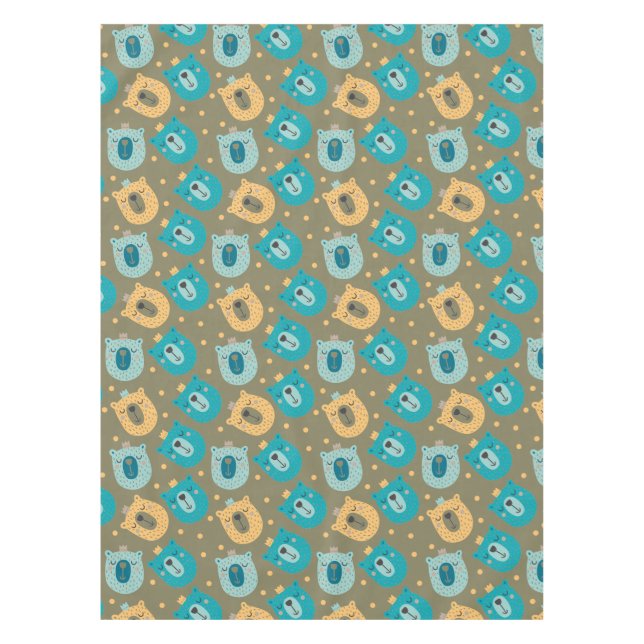 Happy Bear Kings Tablecloth (Front)