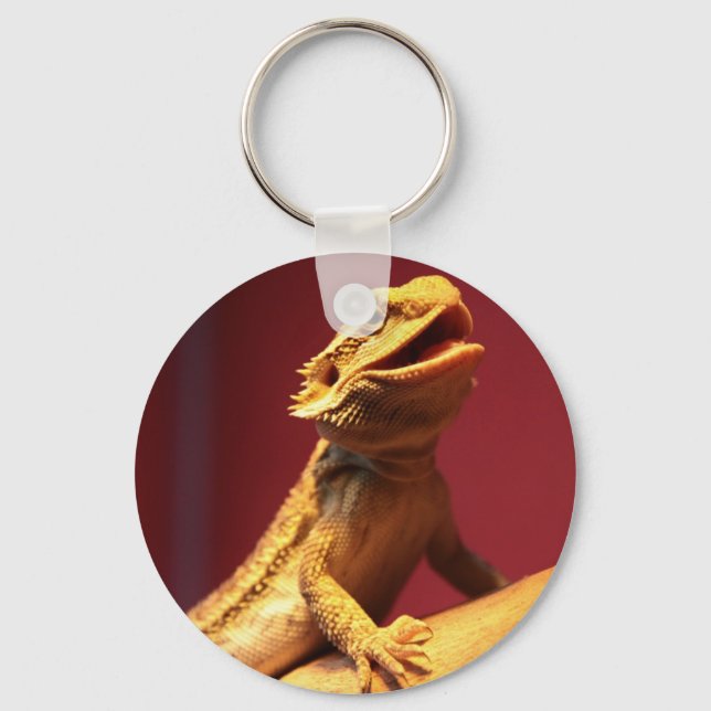 Happy Bearded Dragon Key Ring (Front)