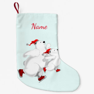 Happy Bears Christmas Stocking with Custom Name