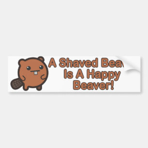 Happy Beaver Bumper Sticker