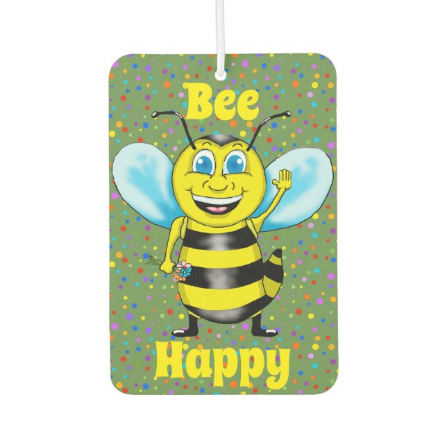 Happy Bee Air Freshener (Front)