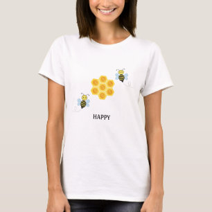Happy Bee and Honeycomb T-Shirt