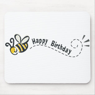Happy Bee Birthday! Mouse Mat