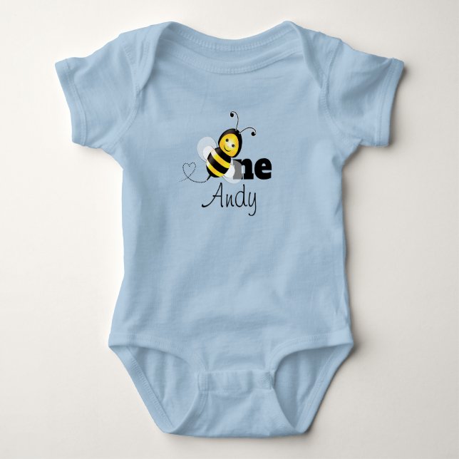 Happy Bee Birthday shirt ONE year old (Front)