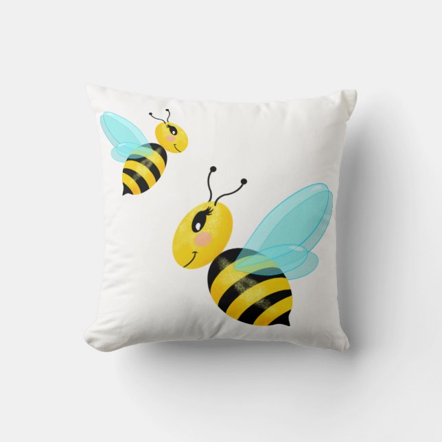 happy bee cushion (Front)