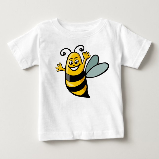 Happy Bee - Customised Baby T-Shirt (Front)