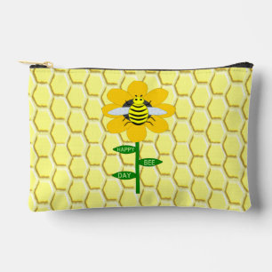 Happy Bee Day Birthday Bumblebee Accessory Pouch