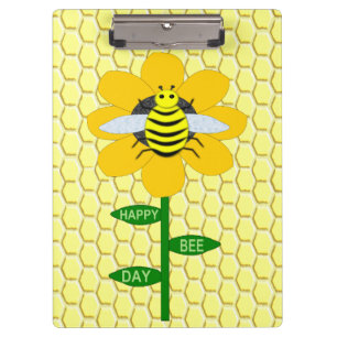 Happy Bee Day Birthday Bumblebee Clipboard