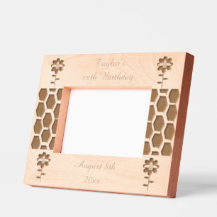 Happy Bee Day Birthday Bumblebee Custom Birthday Etched Frames