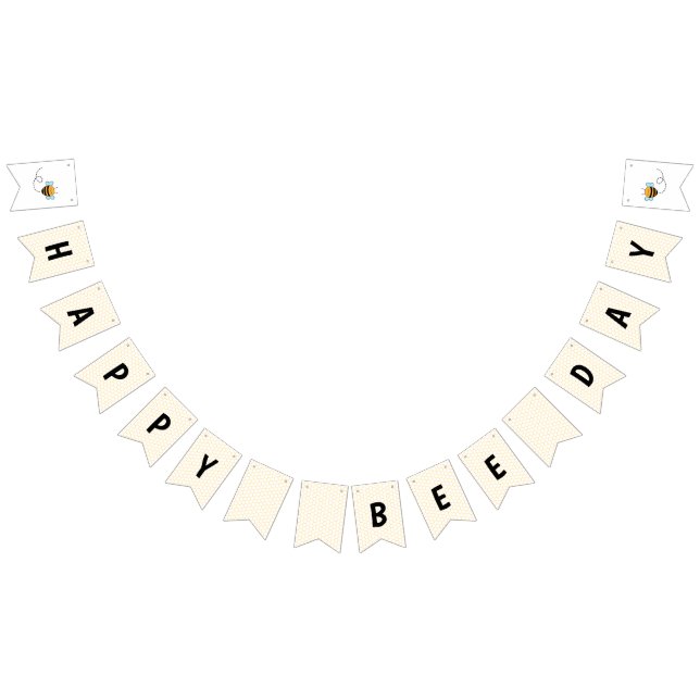 Happy Bee day Birthday Bunting (All)