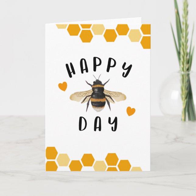 Happy BEE Day Birthday Card (Front)