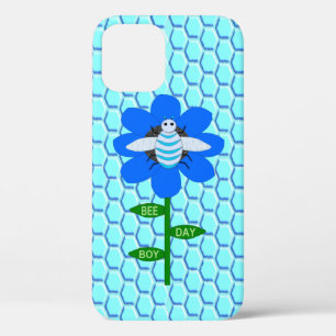 Happy Bee Day Boy Blue Birthday Bumblebee iPhone 12 Case
