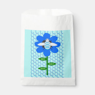 Happy Bee Day Boy Blue Birthday Bumblebee Favour Bags