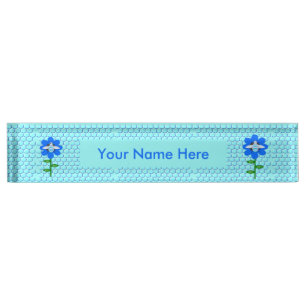 Happy Bee Day Boy Blue Birthday Bumblebee Nameplate