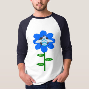 Happy Bee Day Boy Blue Birthday Bumblebee T-Shirt