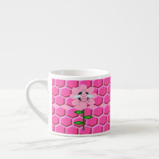 Happy Bee Day Girl Pink Birthday Bumblebee Espresso Cup