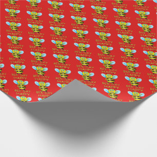 Happy Bee-Day Wrapping Paper