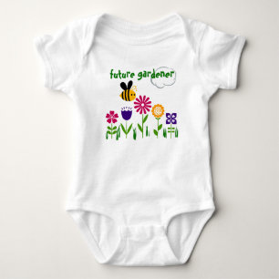 Happy Bee Flower Garden FUTURE GARDENER Baby Bodysuit