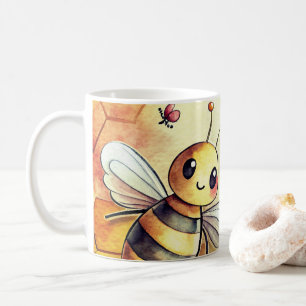 Happy Bee Honeycomb Bumblebee  Coffee Mug
