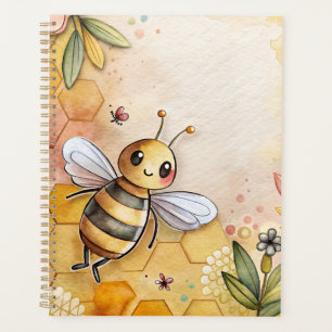 Happy Bee Honeycomb Bumblebee  Planner