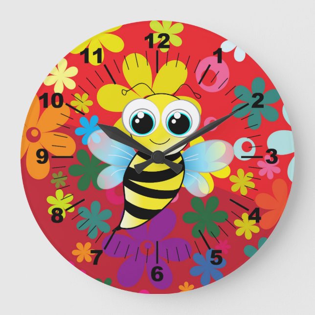 Happy bee large clock (Front)