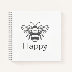 Happy Bee Positive Affirmation Well being Gift Notebook