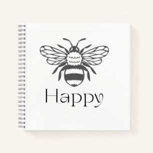 Happy Bee Positive Affirmation Well being Gift Notebook