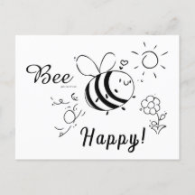 Happy Bee Postcard
