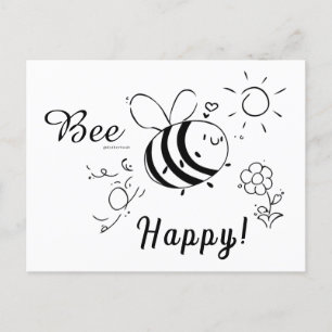 Happy Bee Postcard