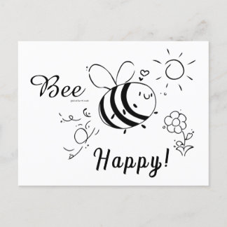 Happy Bee Postcard