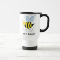 Happy bee princess with crown and slogan Bee Kind