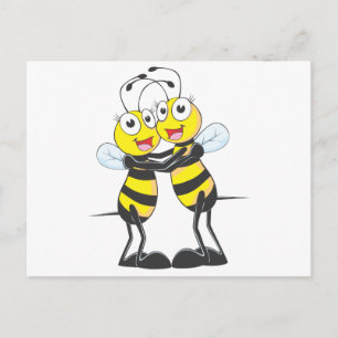 Happy Bee Sisters Postcard